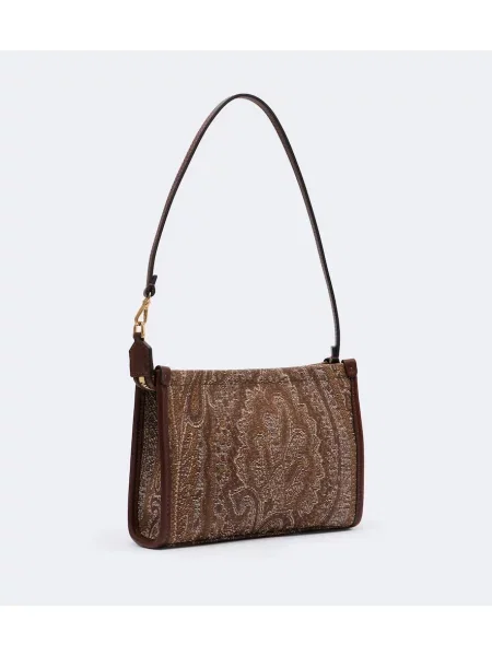 Top Etro din canvas maro