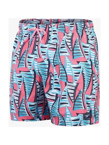 Kąpielówki Speedo Printed Leisure jasnoniebiesko-różowe S niebieskie