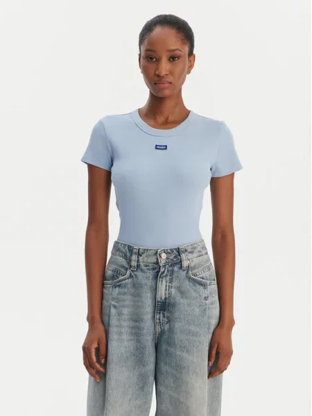 HUGO Majica Easy Svetlo modra