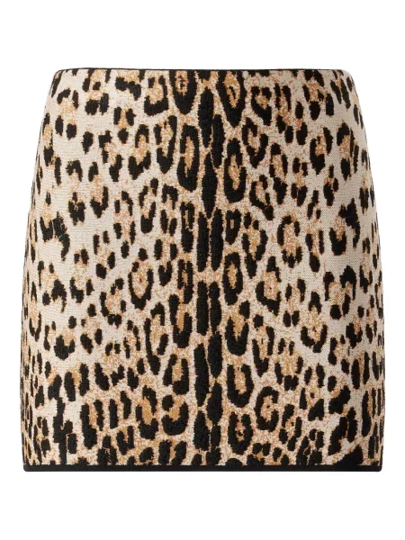 Fustă Roberto Cavalli cu imagine maro