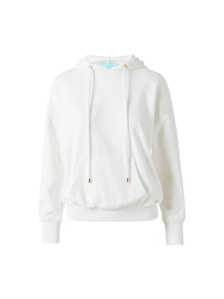 Bluza z kapturem Melissa Odabash z kapturem biała