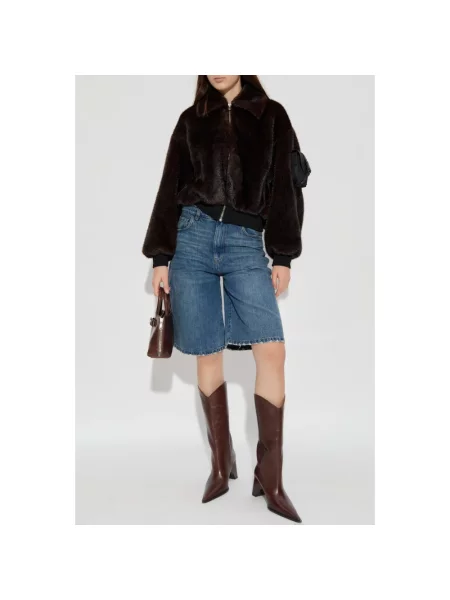 Coperni kurtka Faux Fur Bomber przejściowa brązowy