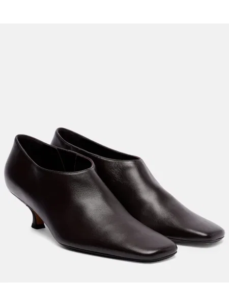 Czółenka Calvin Klein Collection skórzana brązowa