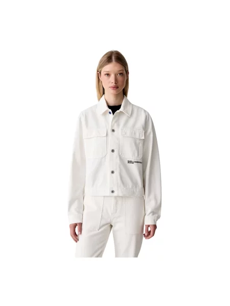 Karl Lagerfeld Jeans kurtka jeansowa beżowa