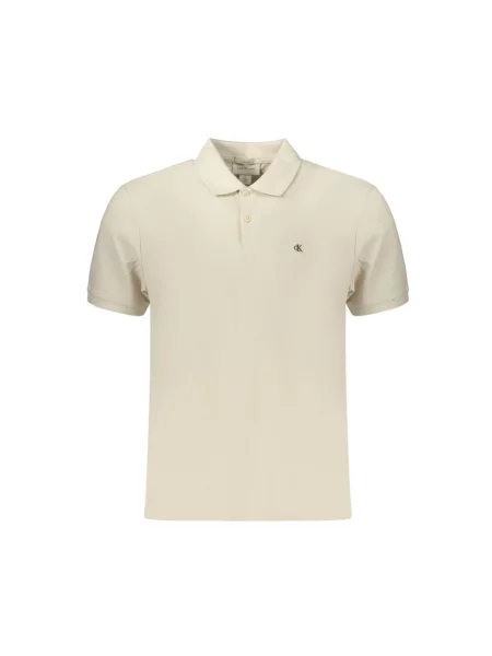 Koszulka polo Calvin Klein beżowa