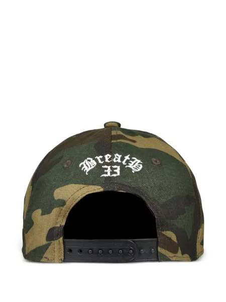 Șapcă Breath cu broderie cu model camuflaj verde