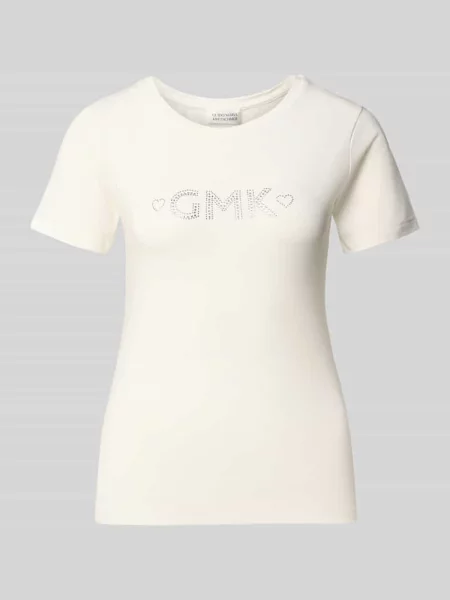 T-shirt z obszyciem ozdobnymi kamieniami model Shelly' Guido Maria Kretschmer Woman biała