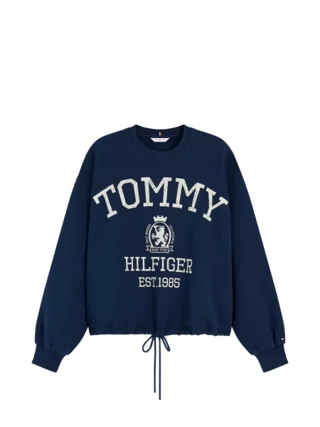 Pulover Tommy Hilfiger cu imagine cu cordon albastru