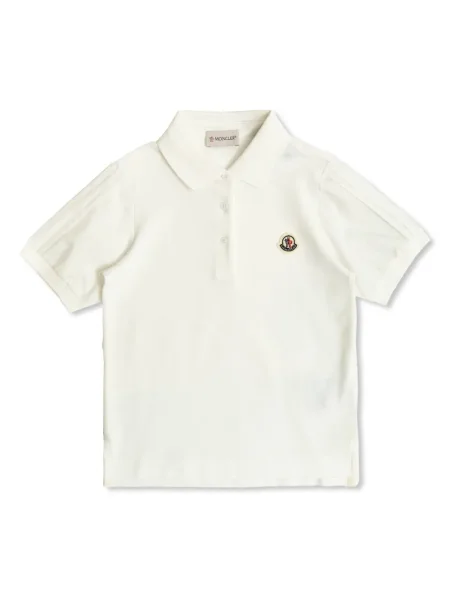 Koszulka polo dziecięca Moncler Enfant biała