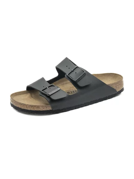 Klapki Birkenstock skórzane czarne