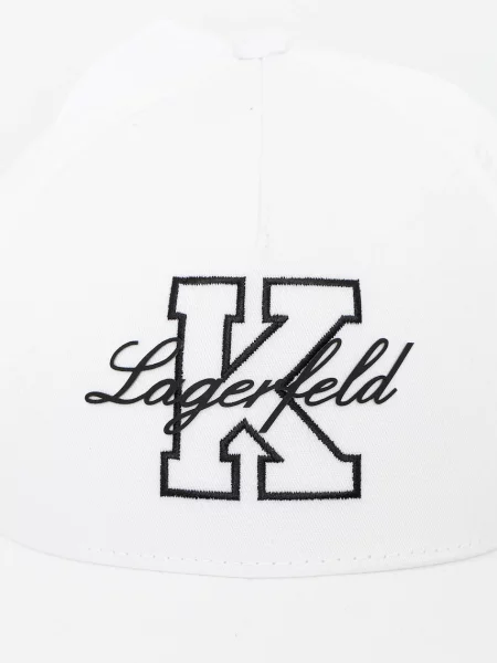 Кепка Karl Lagerfeld с аппликацией белая