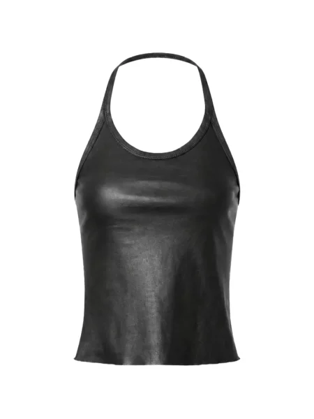 Top Stouls din piele negru
