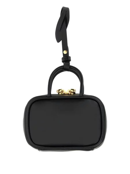 Top Miu Miu din piele negru