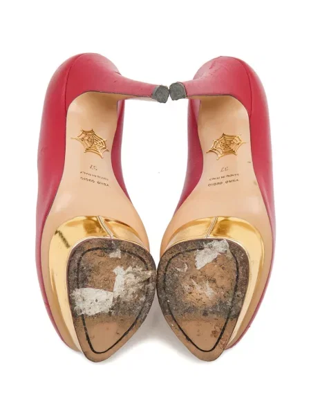 Pantofi cu toc Charlotte Olympia cu platformă roșu