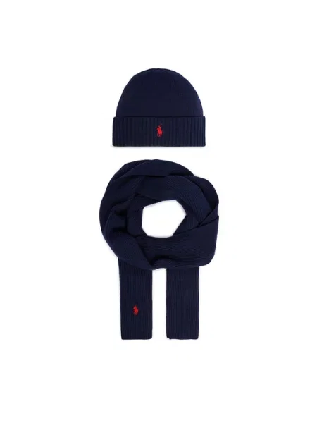 Polo Ralph Lauren Sál és sapka szett Sötétkék