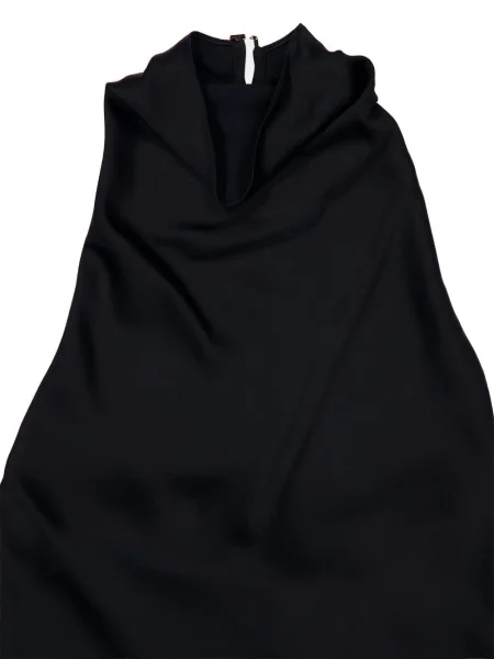 Top Stella Mccartney din satin cu gât halter negru