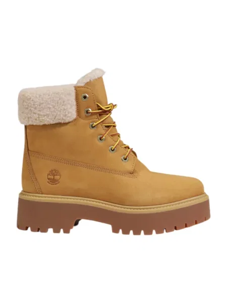 Botki Timberland wodoszczelne na platformie w miejskim stylu beżowe