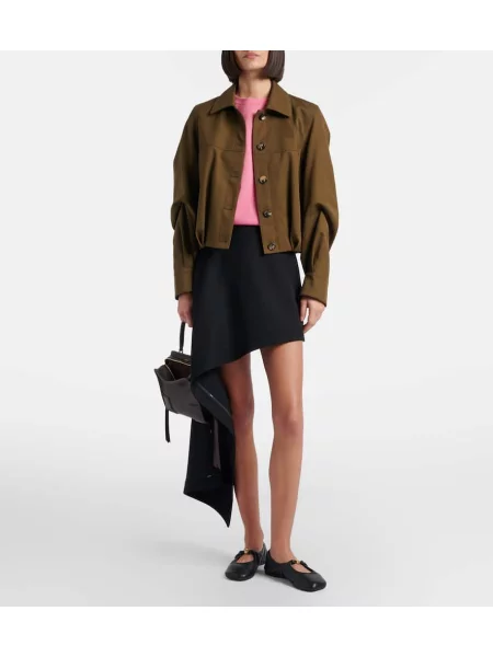 Fustă Loewe de lână drapată negru