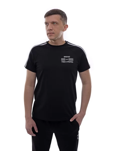 Футболка STREAM білий/чорний віскоза/поліестер біла