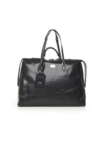 Torba na laptopa Dolce And Gabbana skórzana czarna
