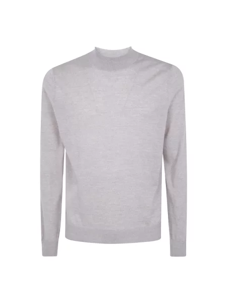 Lniany sweter z golfem Gran Sasso beżowy