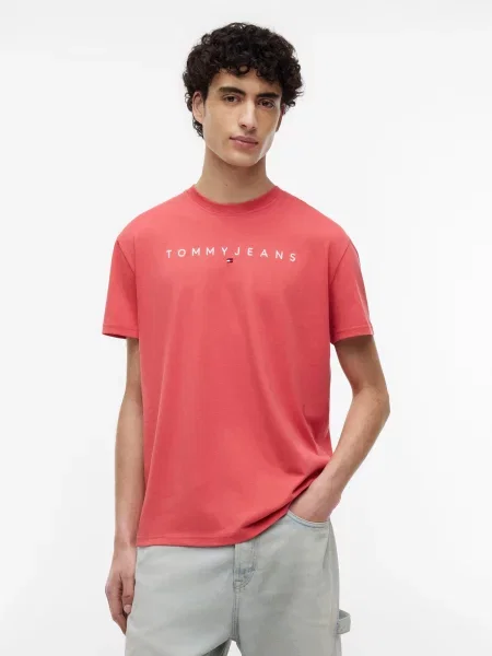Tommy Jeans Tričko svetločervená biela