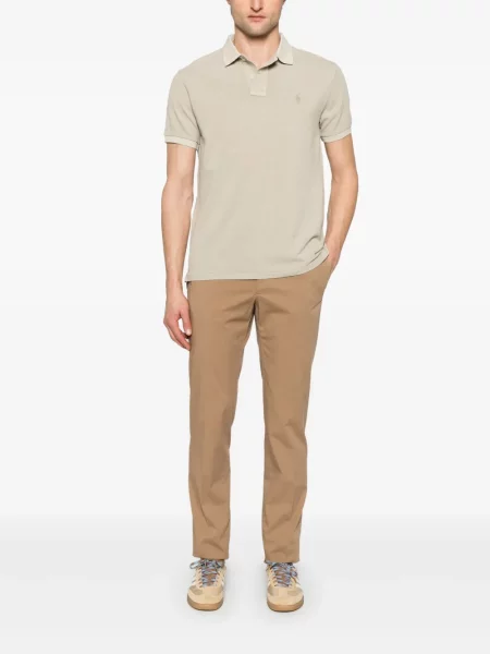 Флийс поло тениска Polo Ralph Lauren бродирана зелено