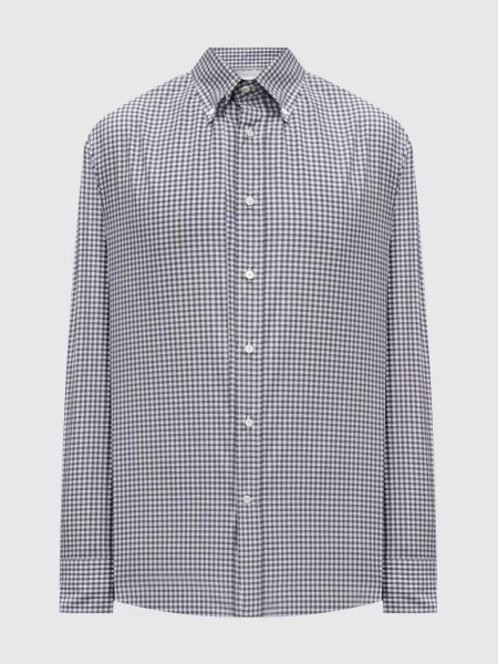 Сорочка в клітинку Brunello Cucinelli сіра