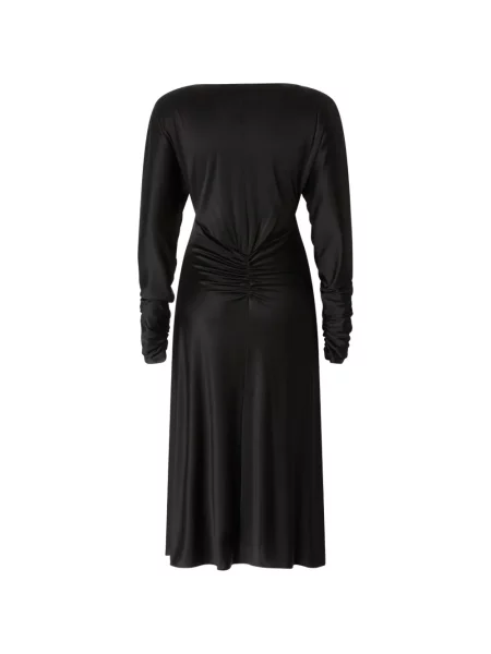 Lung rochie Pinko cu volane negru