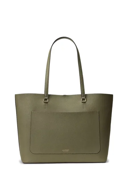 Lauren Ralph Lauren kabelka typu shopper dámska kožená zelená