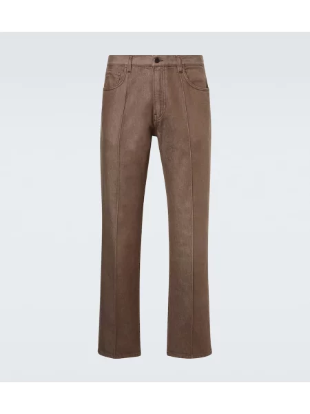 Blugi drepți Prada maro