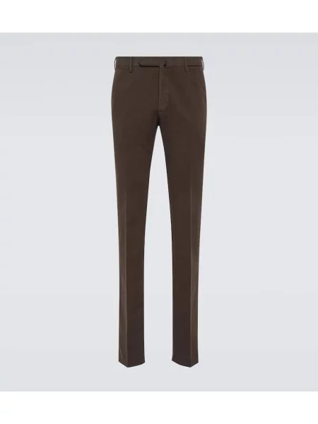 Hlače Incotex rjava