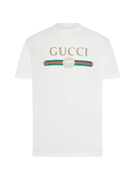Tricou Gucci cu imagine alb