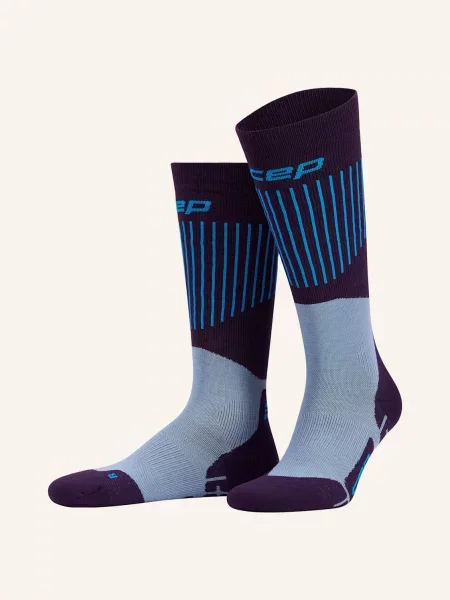 Cep Lyžařské Ponožky Ultralight Compression Tall tmavě fialová modrá