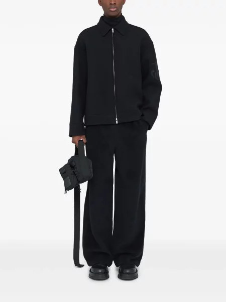 Vlněná bunda Jil Sander černá