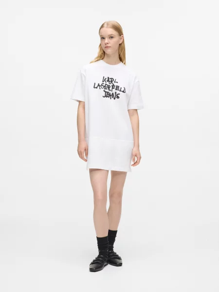 Karl Lagerfeld Jeans Každodenné šaty biela