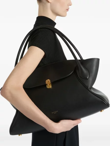 Geantă Balmain din piele negru