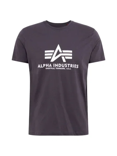Alpha Industries pánske tričko Basic iron grey biela