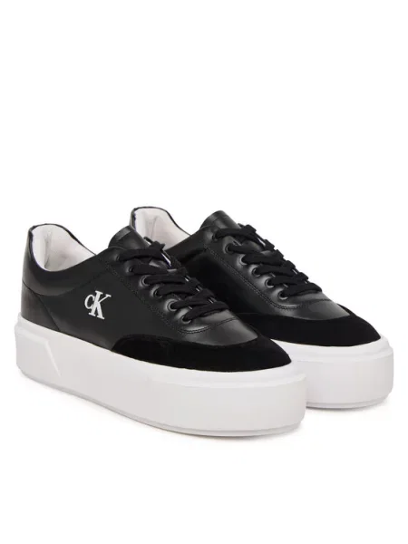 Calvin Klein Αθλητικά Flatform Lace Up Tcap Lth-Su μαύρο