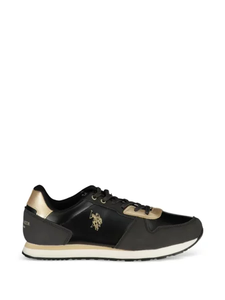 Sneakerși U.s. Polo Assn. cu șireturi cu imagine din dantelă negru
