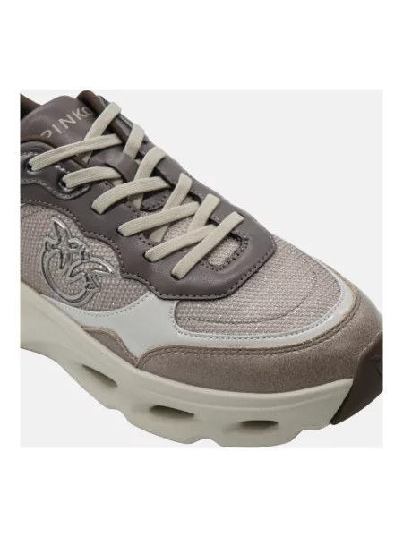 Sneakersy Pinko skórzane beżowe