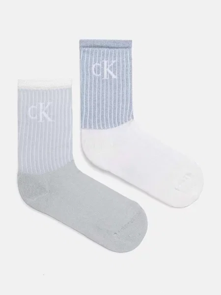 Calvin Klein Jeans Skarpety Kobiety niebieski|biały jednolity białe