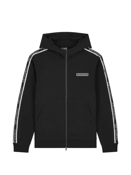 Džemperis su gobtuvu Ea7 Emporio Armani su autografu juoda
