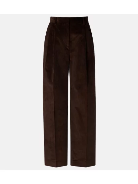 Pantaloni Toteme de catifea cord maro