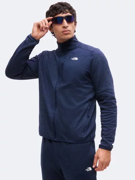 THE NORTH FACE Funkčná flisová bunda PERFORMANCE tmavomodrá biela
