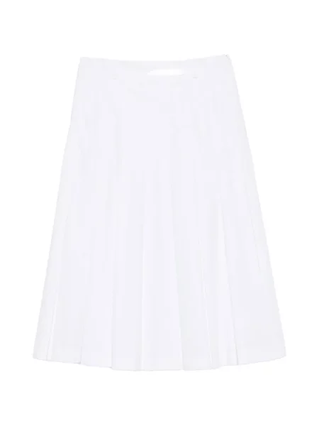 Fusta plisata Vivetta plisată până la genunchi în linie A alb