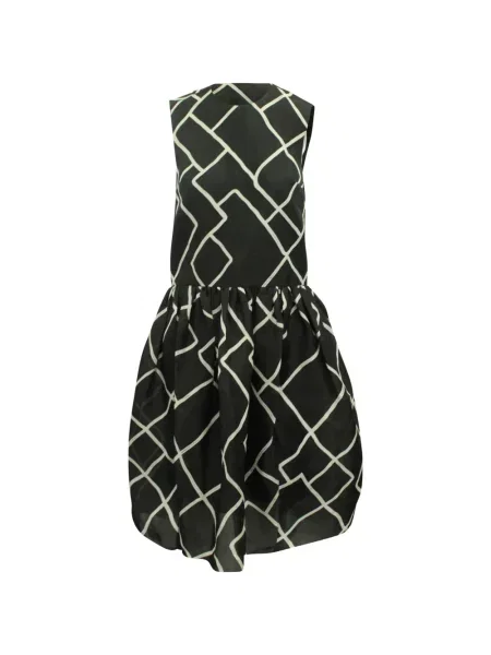 Rochie Ellery fără mâneci cu imagine cu imprimeu geometric negru