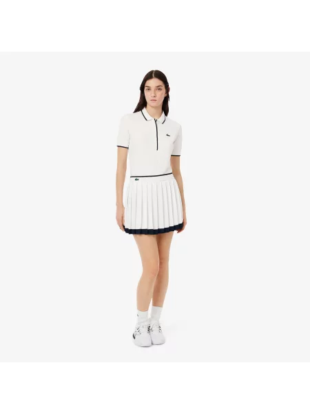 Lacoste Rozciągliwa Spódnica Ultra Dry Tennis Heritage biała