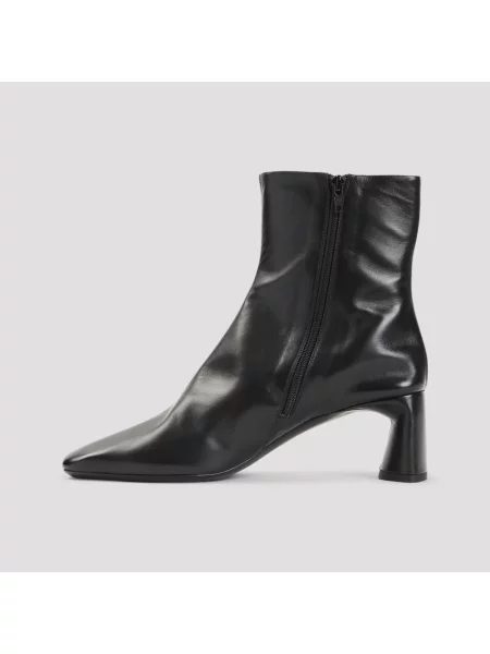 Lniane botki Balenciaga czarne