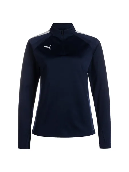 PUMA Hanorac sport TeamLiga bleumarin alb